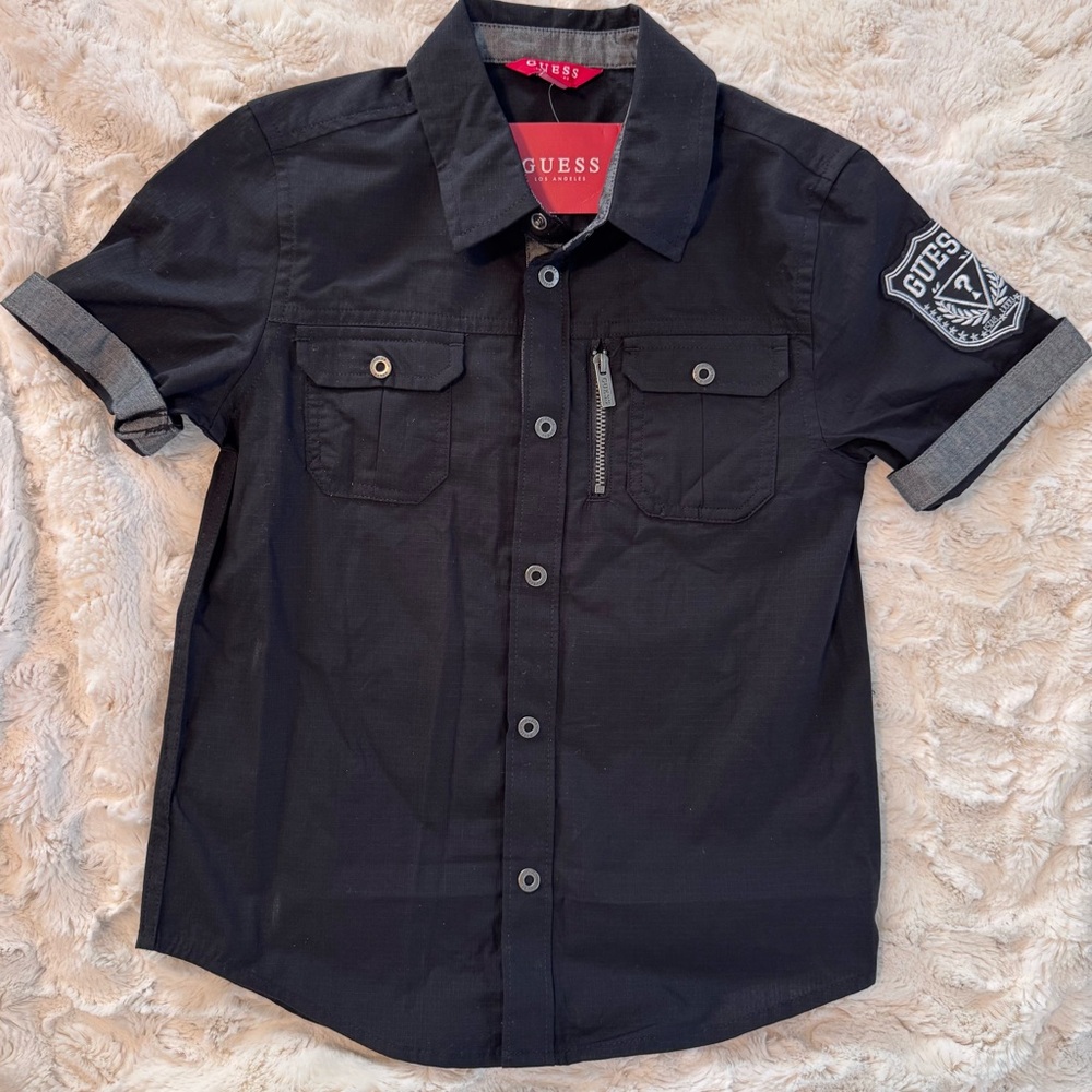 GUESS Kid’s Black Casual Button Down Shirt